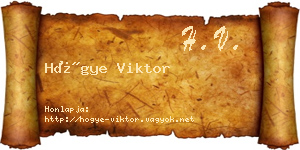 Hőgye Viktor névjegykártya